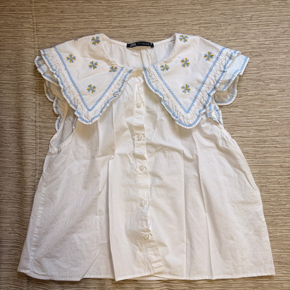 Zara Peter Pan collar top